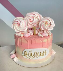 Торт розовый для девочки Айлин №142839