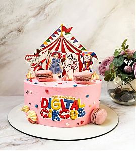 Торт Цифровой цирк розовый №732928