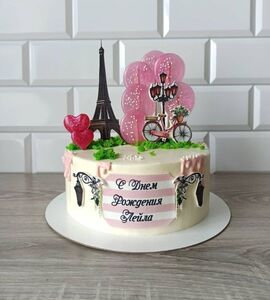 Торт с Эйфелевой башней  на день рождения №128023