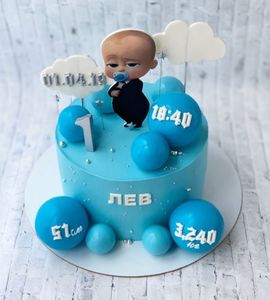 Торт на 1 годик мальчику Льву №212049