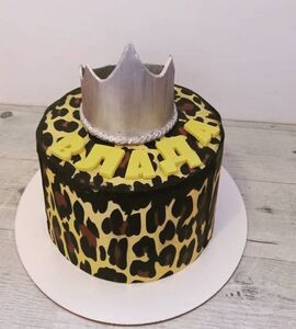 Торт леопардовый с короной №139514