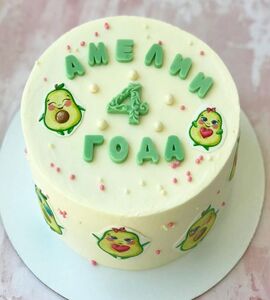 Торт Авокадо на 4 года девочке №119922