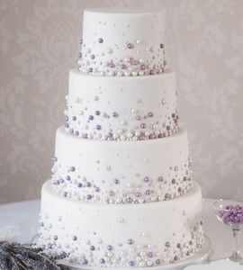 Свадебный торт с жемчугом №132017