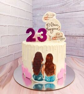 Торт двойняшкам взрослым на 23 года №490146