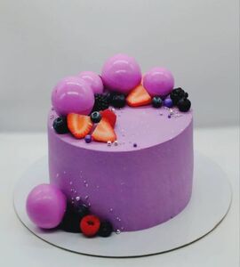 Торт черно-фиолетовый дочке №185506
