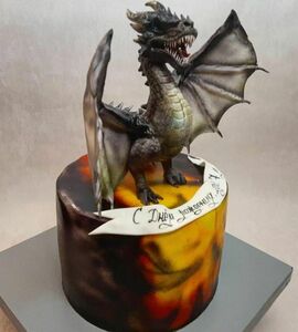 Торт с драконом на день рождения №490602