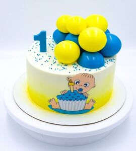 Торт желто-синий №151201