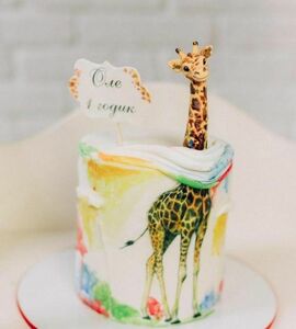 Торт с жирафом для Оли №492901