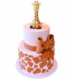 Торт с жирафом двухъярусный №492902