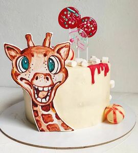 Торт с жирафом смешной №492904