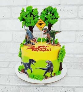 Торт динозавры на день рождения №490536