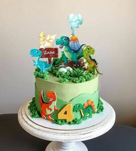 Торт динозавры на 4 годика №490577