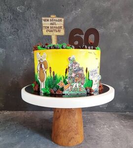 Торт с лосем на 60 лет папе №166716