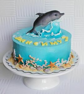 Торт дельфины Максиму на 7 лет №490415