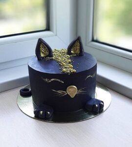 Торт черная кошка для дочери №185209