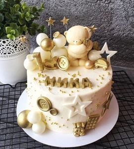 Торт на 1 год Нике с золотом №211857