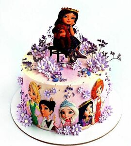 Торт принцессе с цветами №485503