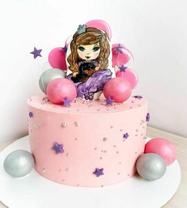 Торт принцессе розовый №485505