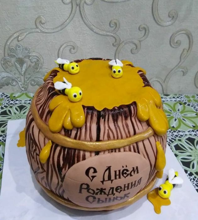 Торт бочонок мёда сыну №448509