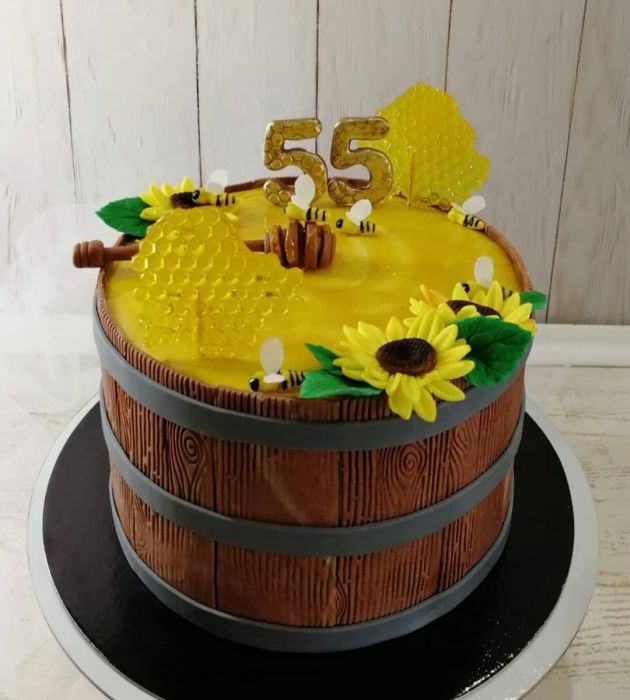 Торт бочонок мёда на 55 лет №448512