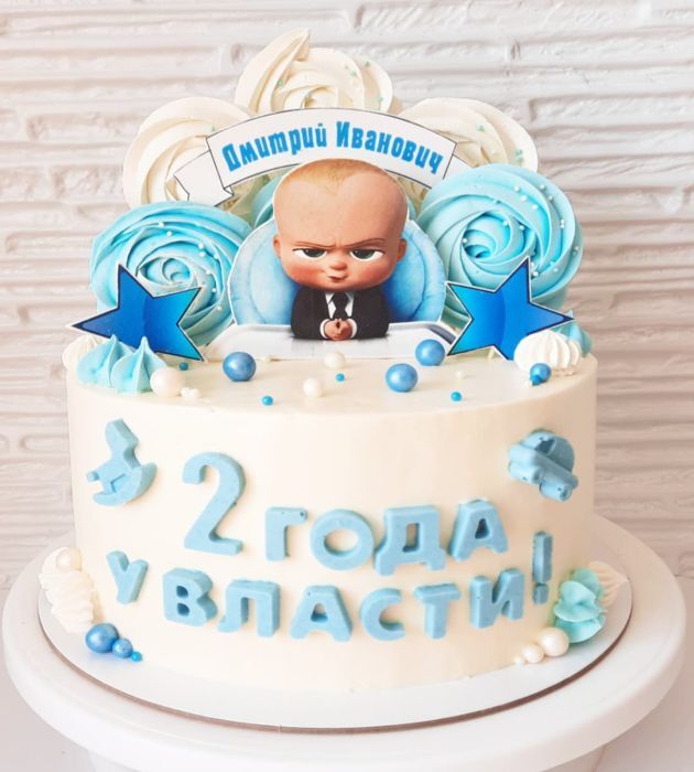 Торт на 2 года у влости мальчику №235535
