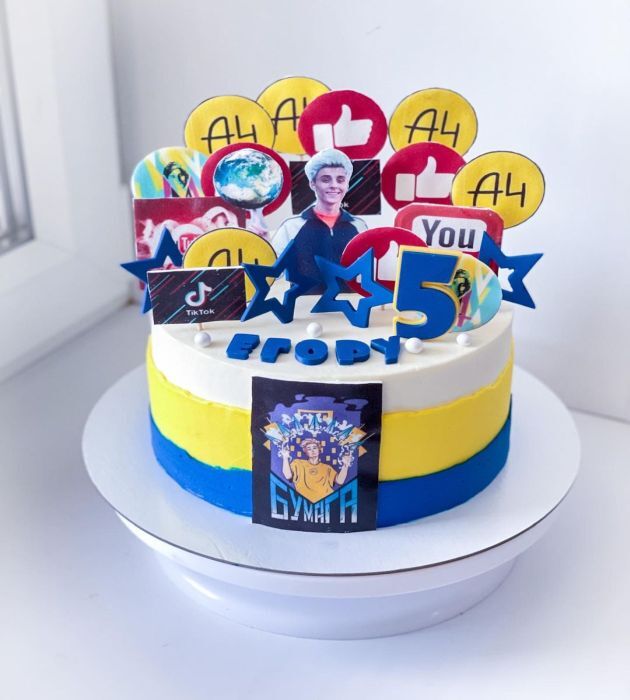 Торт на 5 лет мальчику Егору №236052