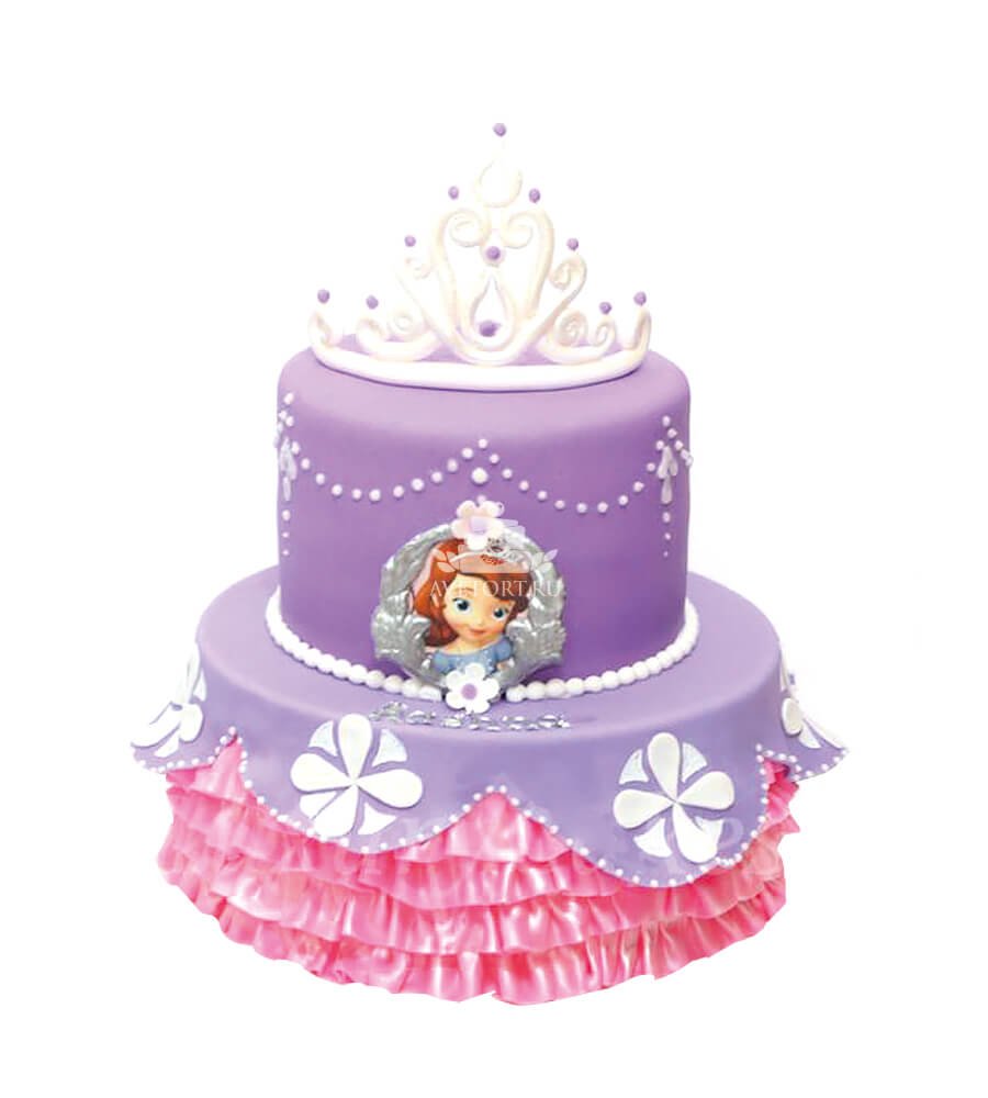 Торт для девочки с принцессой. Софии 3 годика торт.