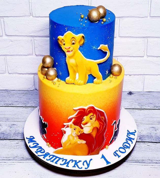 Детский торт лев
