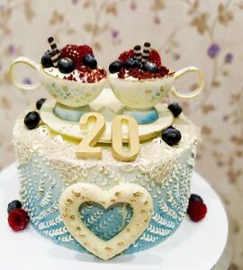 Торт на 20 лет свадьбы №192603