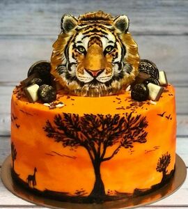 Торт с тигром №492610