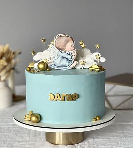 Торт на 40 дней ребенку с золотом №731503