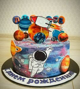 Торт на 7 лет мальчику космос №236222