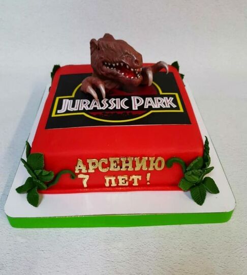 Торт на 7 лет мальчику динозавры №236226