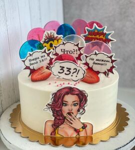 Торт на 33 года женщине №107618