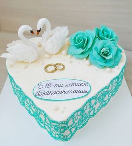 Торт на 18 лет свадьбы №192417