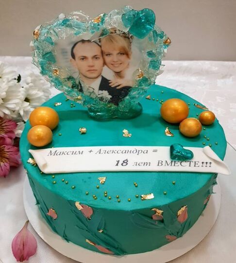 Торт на Бирюзовую свадьбу №192435