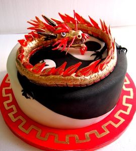 Новогодний торт с драконом