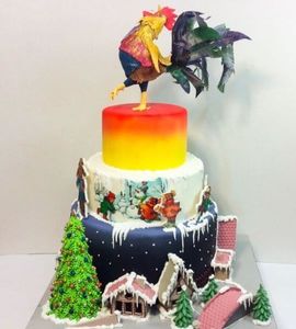 Новогодний торт Царь-петух