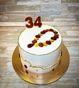 Торт на 34 года свадьбы №194001