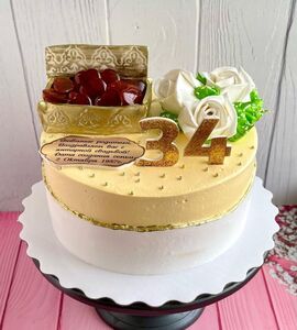 Торт на 34 года свадьбы №194012