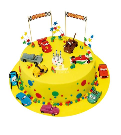 Торт Машинки на Дне Рождения №5894