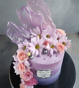 Торт розово-фиолетовый №165202