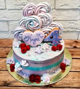 Торт розово-фиолетовый №165219