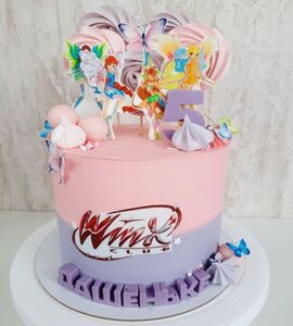 Торт розово-фиолетовый №165224