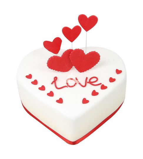 Торт На День влюбленных с сердечками
