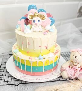 Торт на год девочке цветной №133719