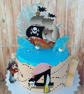 Торт на 4 года мальчику пираты №235856