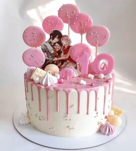 Торт розовый для девочки №142824