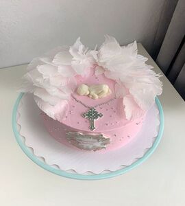 Торт розовый для девочки №142831