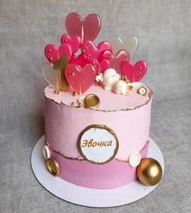 Торт розовый для девочки №142833